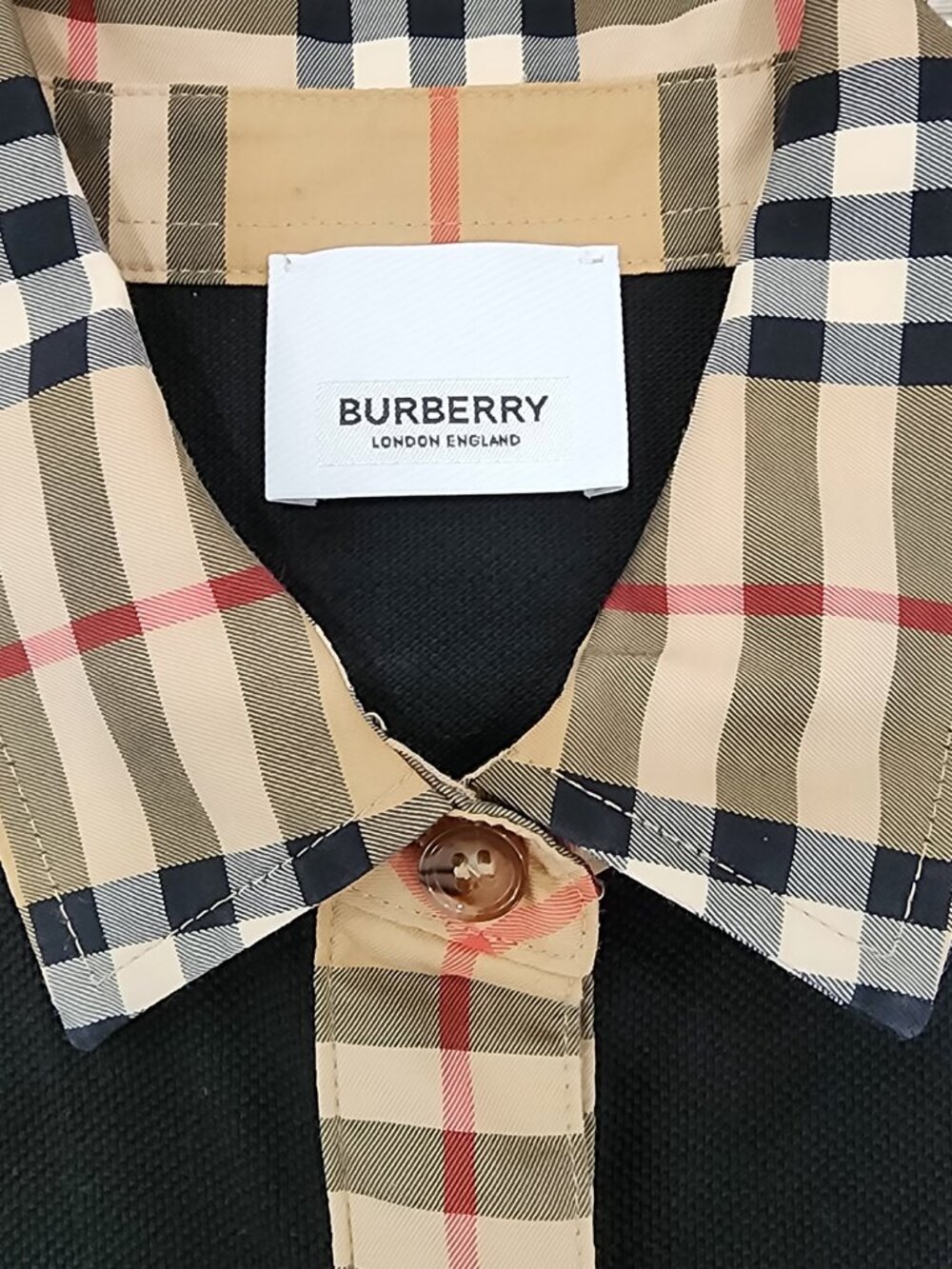 Burberry London Girls Black Nova Check Collared Cotton Shirt Dress Size 6Y - Picture 2 of 8